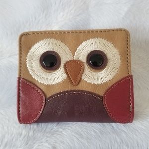 RFID Billfold Wallet with Cute Owl Face